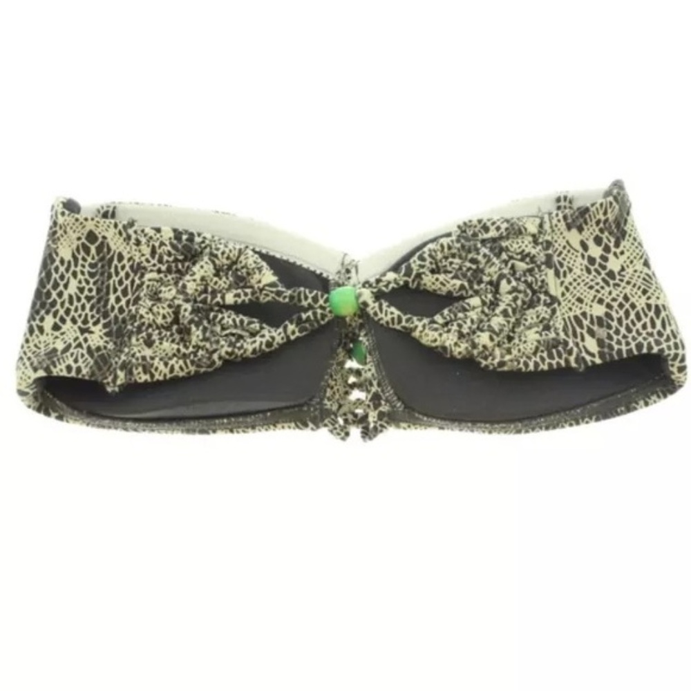 Rip Curl Bandeau Beaded Strapless Swim New - Picture 2 of 2